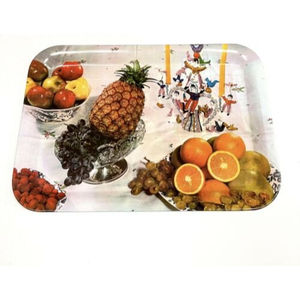 Simel Vich Espanal Metal Serving TV Tray Mid Century Modern Spain Pineapple